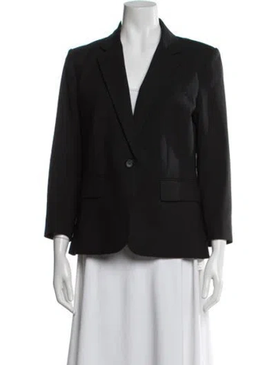 Pre-owned Veronica Beard Virgin Wool Blazer In Black