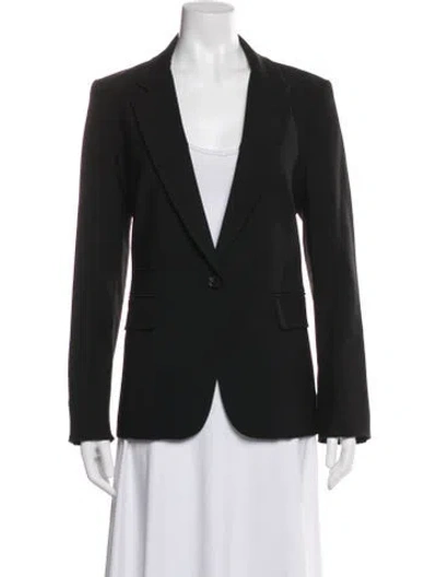 Pre-owned Veronica Beard Virgin Wool Blazer In Black