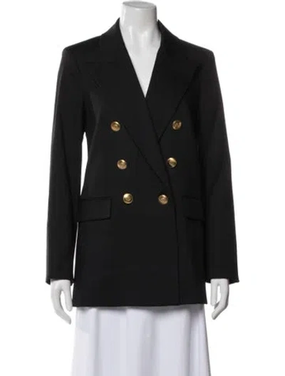 Pre-owned Veronica Beard Virgin Wool Blazer In Black