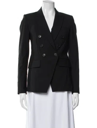 Pre-owned Veronica Beard Virgin Wool Blazer In Black
