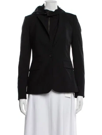Pre-owned Veronica Beard Virgin Wool Blazer In Black