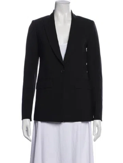 Pre-owned Veronica Beard Virgin Wool Blazer In Black
