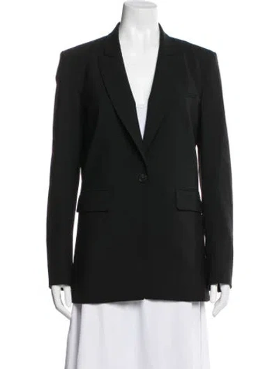 Pre-owned Veronica Beard Virgin Wool Blazer In Black