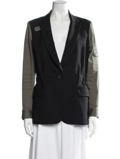 Pre-owned Veronica Beard Virgin Wool Blazer In Black
