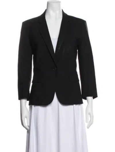 Pre-owned Veronica Beard Virgin Wool Blazer In Black