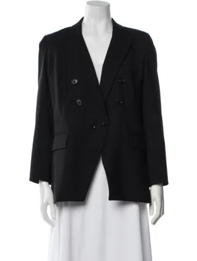Pre-owned Veronica Beard Virgin Wool Blazer In Black