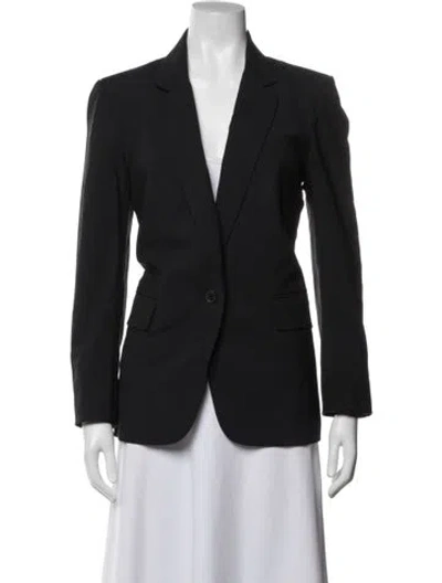 Pre-owned Veronica Beard Virgin Wool Blazer In Black
