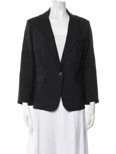 Pre-owned Veronica Beard Virgin Wool Blazer In Black