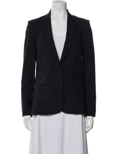 Pre-owned Veronica Beard Virgin Wool Blazer In Blue