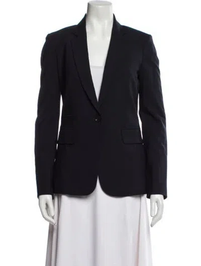 Pre-owned Veronica Beard Virgin Wool Blazer In Blue