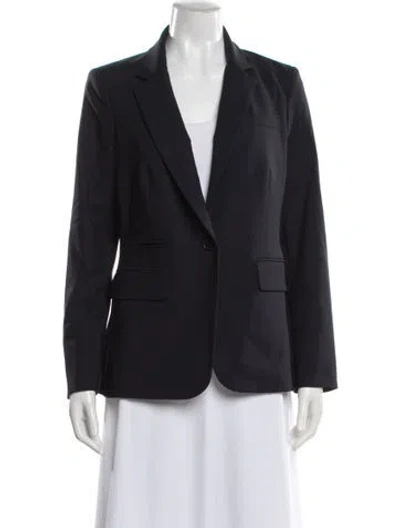 Pre-owned Veronica Beard Virgin Wool Blazer In Blue