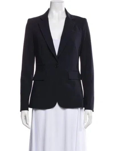 Pre-owned Veronica Beard Virgin Wool Blazer In Blue