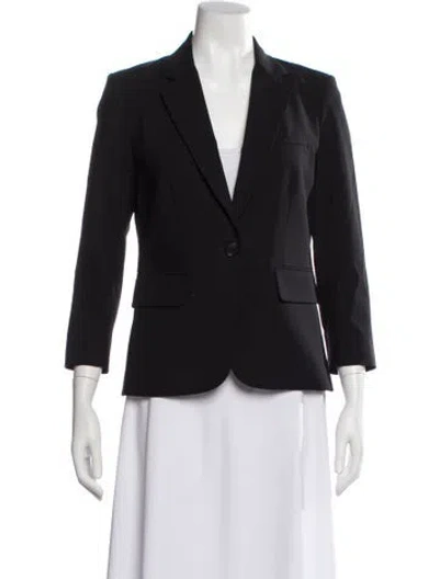 Pre-owned Veronica Beard Virgin Wool Blazer In Blue