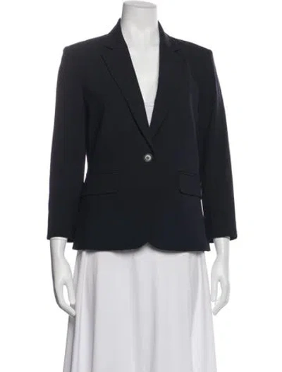 Pre-owned Veronica Beard Virgin Wool Blazer In Blue