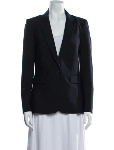 Pre-owned Veronica Beard Virgin Wool Blazer In Blue