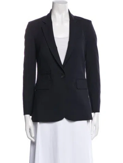 Pre-owned Veronica Beard Virgin Wool Blazer In Blue