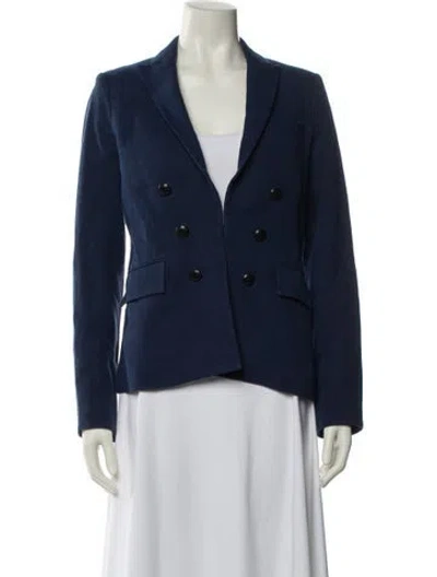 Pre-owned Veronica Beard Virgin Wool Blazer In Blue
