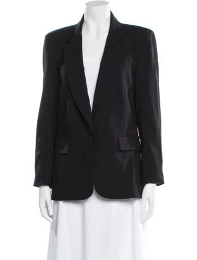 Pre-owned Veronica Beard Virgin Wool Blazer In Blue
