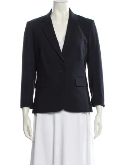 Pre-owned Veronica Beard Virgin Wool Blazer In Blue