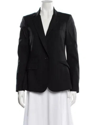Pre-owned Veronica Beard Virgin Wool Blazer In Blue