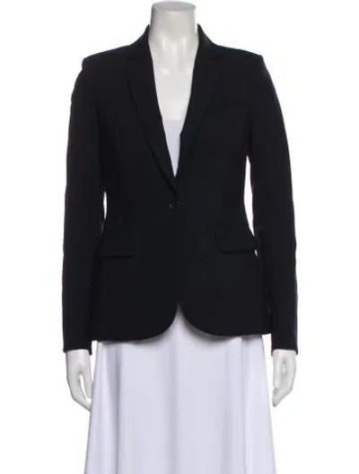 Pre-owned Veronica Beard Virgin Wool Blazer In Blue