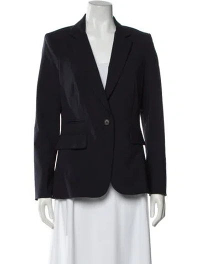 Pre-owned Veronica Beard Virgin Wool Blazer In Blue