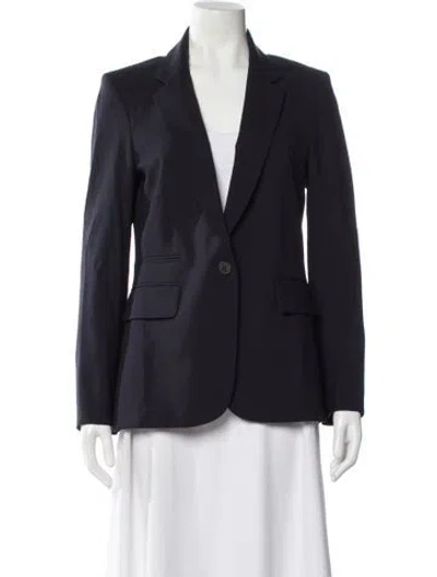Pre-owned Veronica Beard Virgin Wool Blazer In Blue