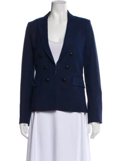 Pre-owned Veronica Beard Virgin Wool Blazer In Blue