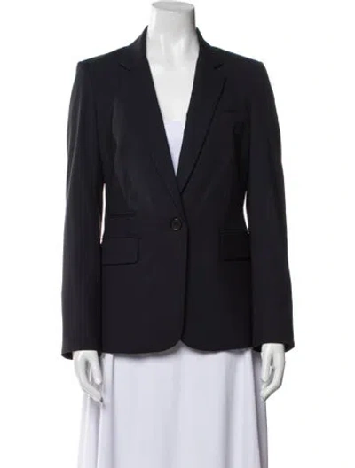 Pre-owned Veronica Beard Virgin Wool Blazer In Blue