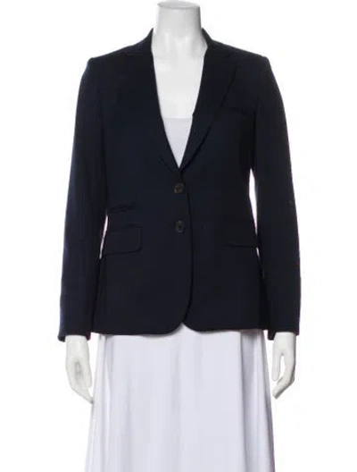 Pre-owned Veronica Beard Virgin Wool Blazer In Blue