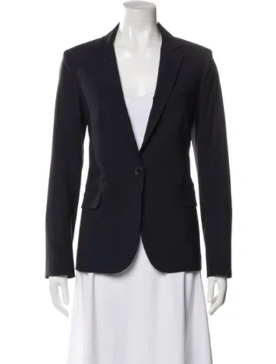 Pre-owned Veronica Beard Virgin Wool Blazer In Blue