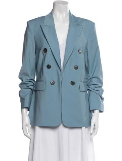 Pre-owned Veronica Beard Virgin Wool Blazer In Blue