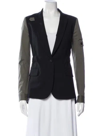 Pre-owned Veronica Beard Virgin Wool Blazer In Blue
