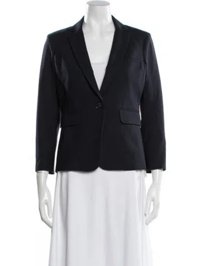 Pre-owned Veronica Beard Virgin Wool Blazer In Blue
