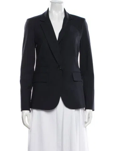 Pre-owned Veronica Beard Virgin Wool Blazer In Blue