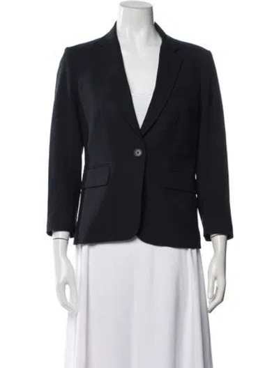 Pre-owned Veronica Beard Virgin Wool Blazer In Blue
