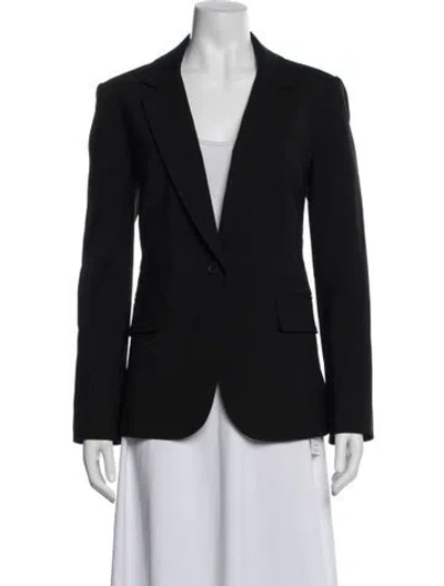 Pre-owned Veronica Beard Virgin Wool Blazer In Blue