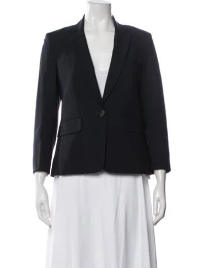 Pre-owned Veronica Beard Virgin Wool Blazer In Blue