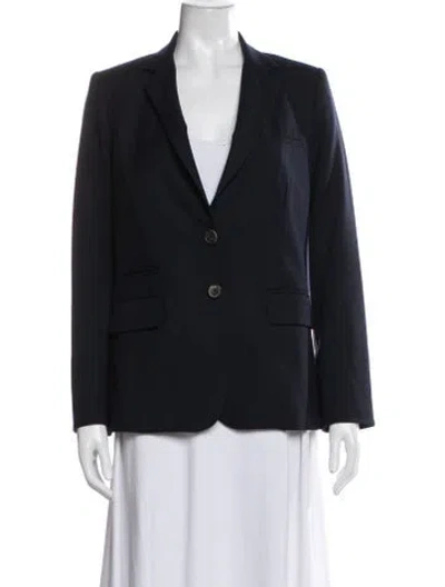 Pre-owned Veronica Beard Virgin Wool Blazer In Blue