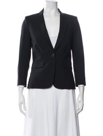 Pre-owned Veronica Beard Virgin Wool Blazer In Blue
