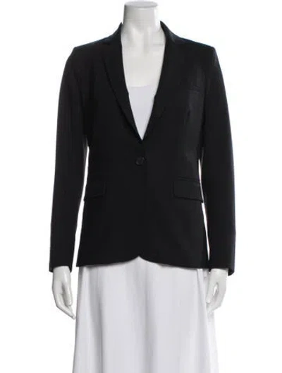 Pre-owned Veronica Beard Virgin Wool Blazer In Blue