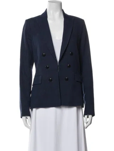 Pre-owned Veronica Beard Virgin Wool Blazer In Blue