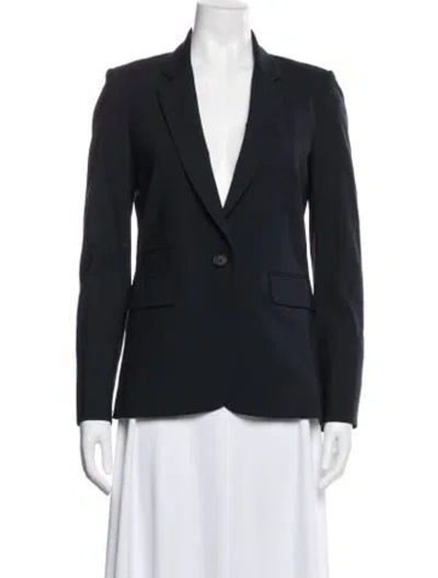 Pre-owned Veronica Beard Virgin Wool Blazer In Blue