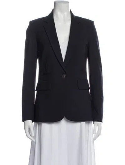 Pre-owned Veronica Beard Virgin Wool Blazer In Blue