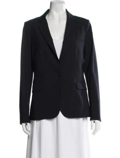 Pre-owned Veronica Beard Virgin Wool Blazer In Blue
