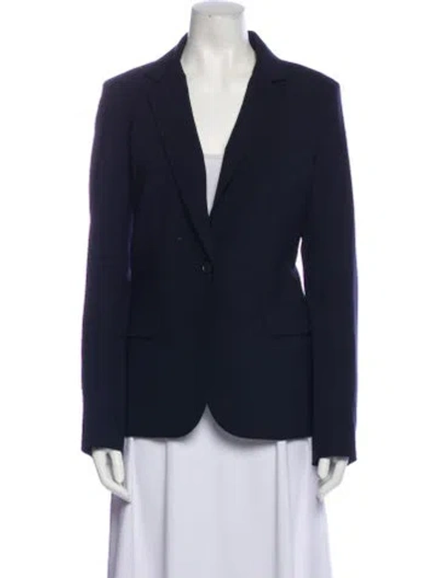 Pre-owned Veronica Beard Virgin Wool Blazer In Blue