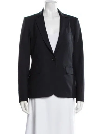 Pre-owned Veronica Beard Virgin Wool Blazer In Blue