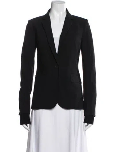 Pre-owned Veronica Beard Virgin Wool Blazer In Blue