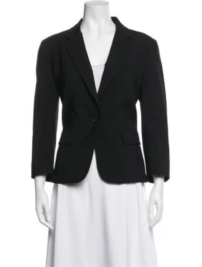 Pre-owned Veronica Beard Virgin Wool Blazer In Blue