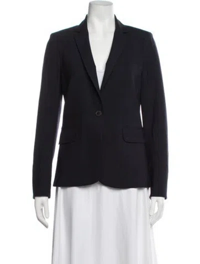 Pre-owned Veronica Beard Virgin Wool Blazer In Blue